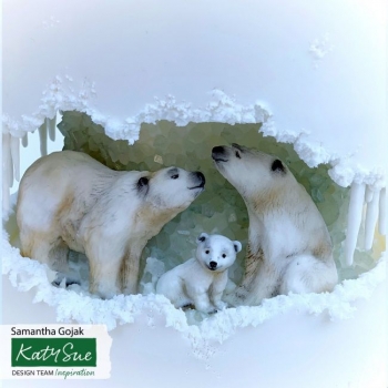 Silicone Mould - Polar Bear Family